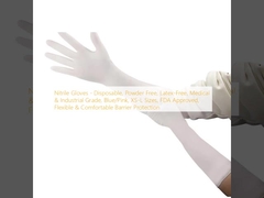 Guantes de nitrilo desechables, libres de polvo, libres de látex, de grado médico e industrial, azules/rosados, tamaños XS-L, aprobados por la FDA, protección de barrera flexible y cómoda
