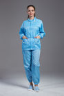 High Efficiency ESD Anti Static Jacket and pants blue color Size Customized ISO 9001 Approved